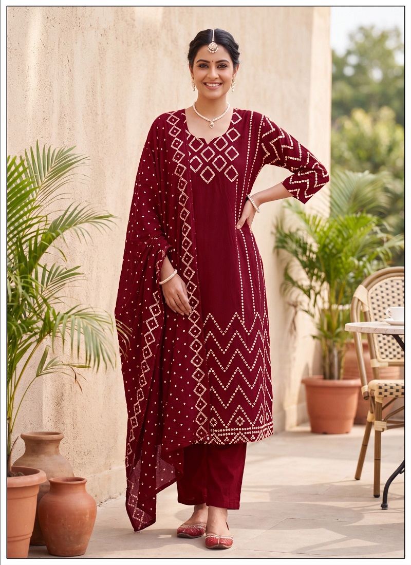 Ff Dhabu Cotton Printed Kurti With Bottom Dupatta